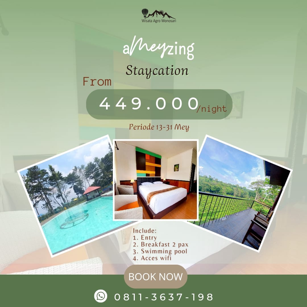 WAWonosari's tweet photo. Amayzing Promo

Staycation nya di Rollas Hotel &amp; Resort 

📍 Wisata Agro Wonosari https://t.co/hHhfRBC5Nu