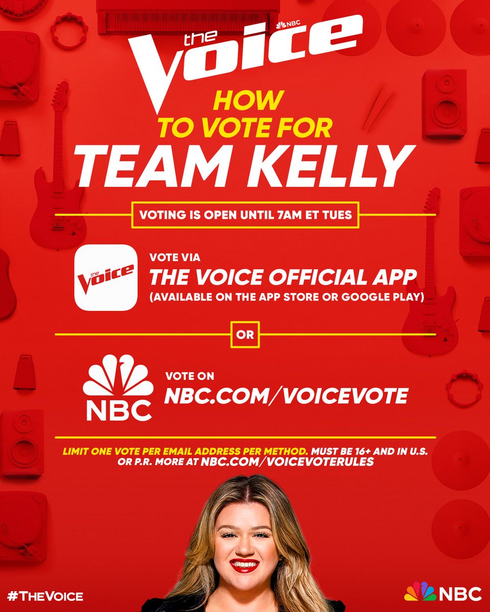 kellyclarkson's tweet photo. Y'all know what to do! Vote for @thereal_dsmooth TONIGHT to bring home the win for #TeamKelly! #TheVoice https://t.co/j4GMiSNpd7