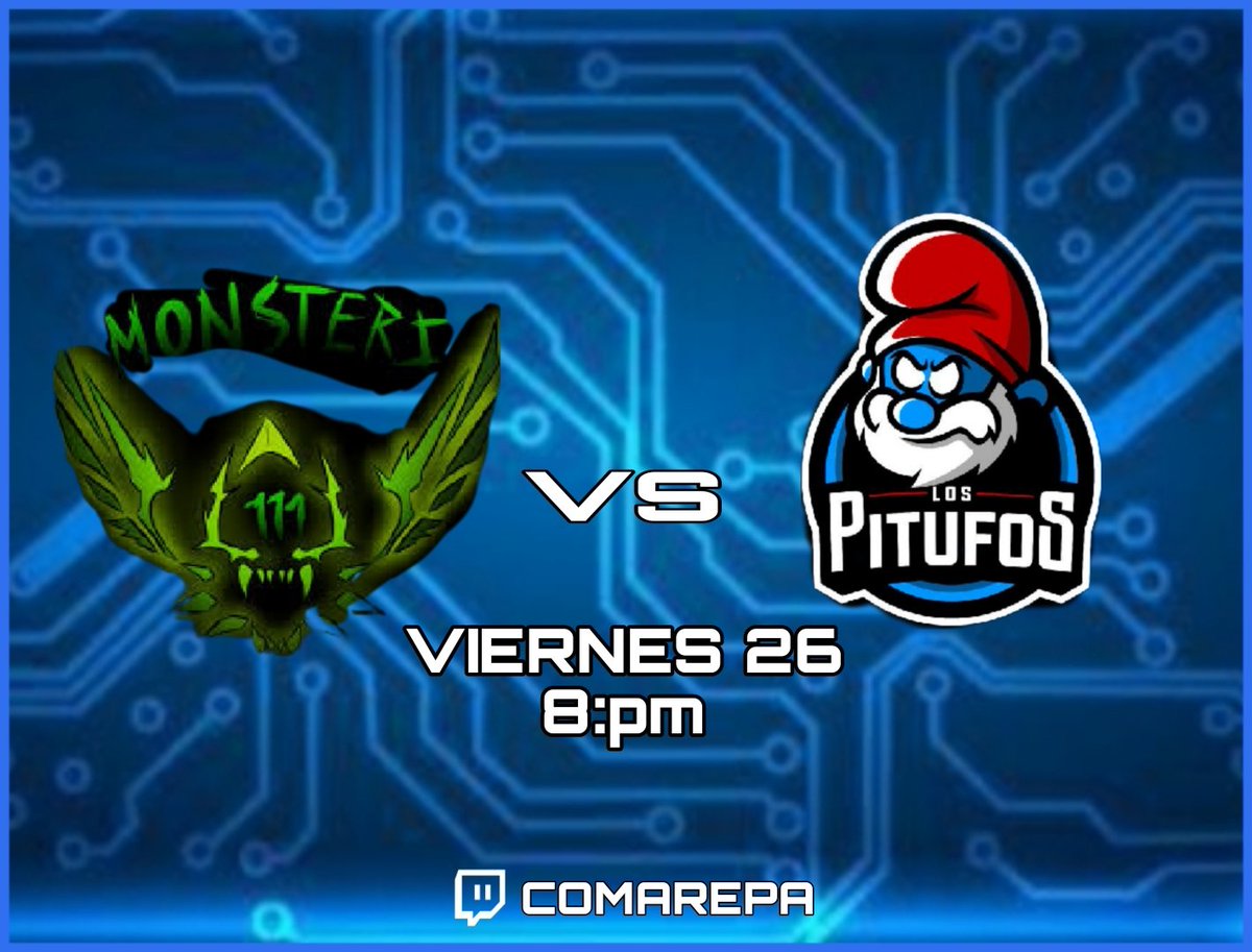 ⚔️ <a href="/themonster/">themonster</a> vs <a href="/Clan_PitufosCR/">Los Pitufos</a>  este viernes x nuestro canal de Twich comarepa 💥⚔️
