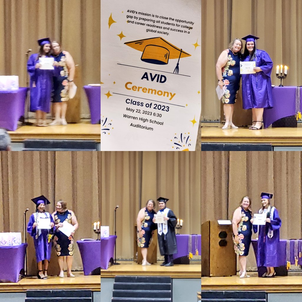 It's not everyday you run one AVID event and then run to another. I am blessed to celebrate our AVID babies today! Our #ForeverWolverines and #AVIDScholars are worth all the effort, time, & celebration!

AVID I End of Year Ceremony and AVID Cording Ceremony! ❤️🖤💜

#ThisIsAVID