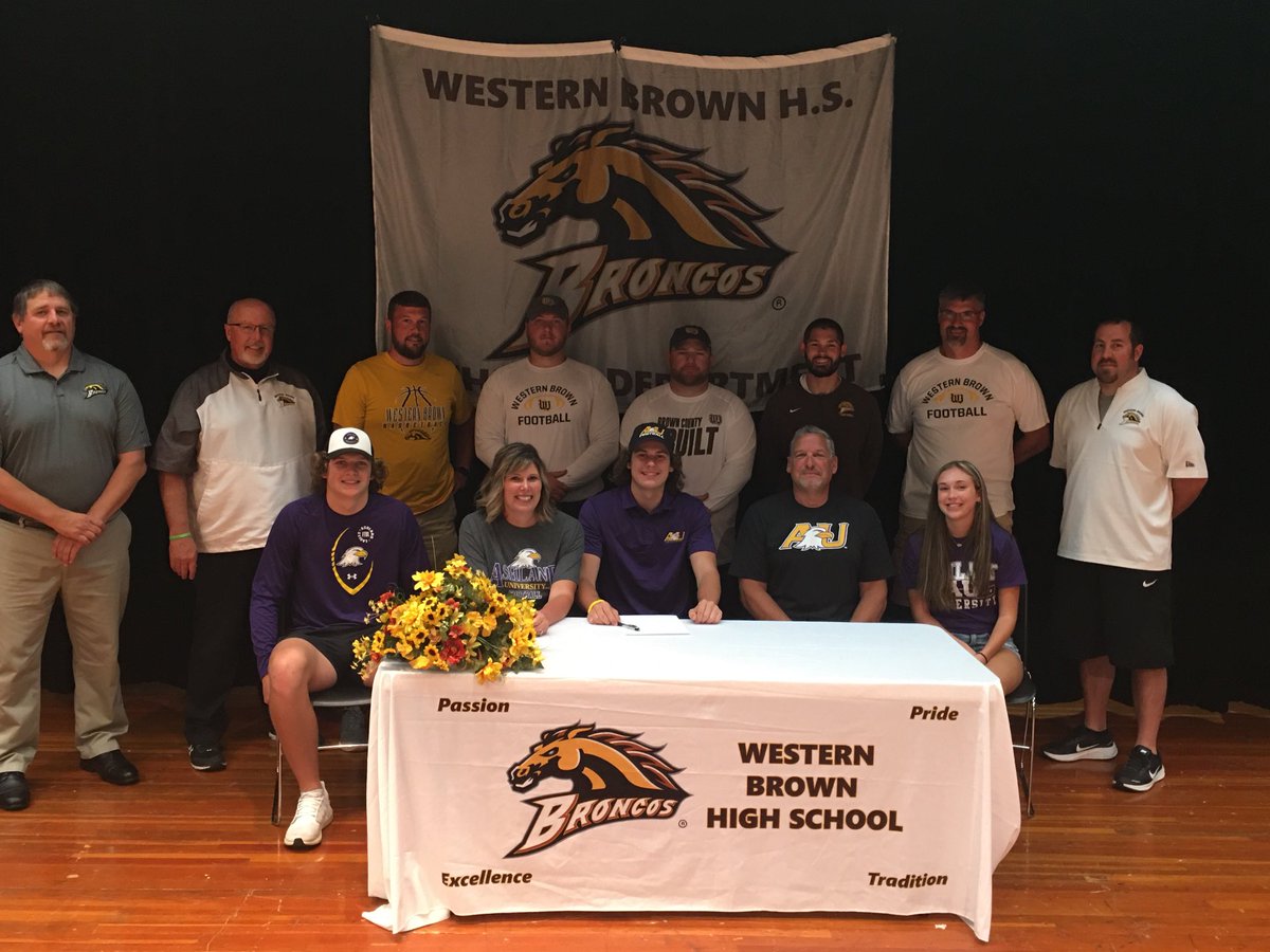 Western Brown HS on Twitter: "Congrats to Drew Novak who signed with