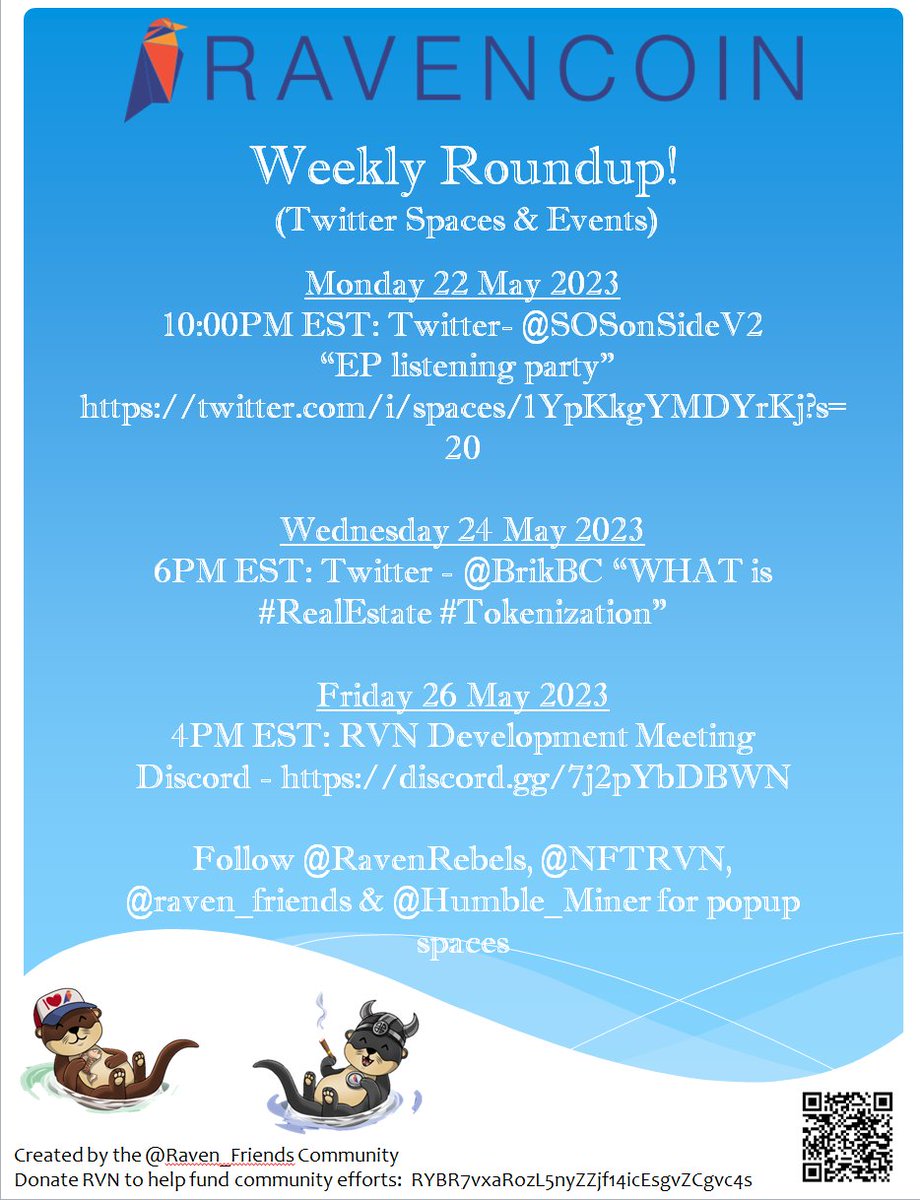 Missed something? 
Drop it below and spread the word! ⬇️
#Ravencoin #RVN $RVN #NFTcommunity #NFTproject #crypto #crypto