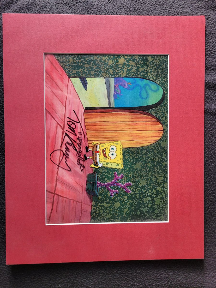 NFTluvinMF's tweet image. Does anybody know anything about SpongeBob animation cels?  I got one today that is signed by Tom Kenny but I can't find anything signed on eBay. Any input would be appreciated!!! #spongebob #animationcels #tomkenny