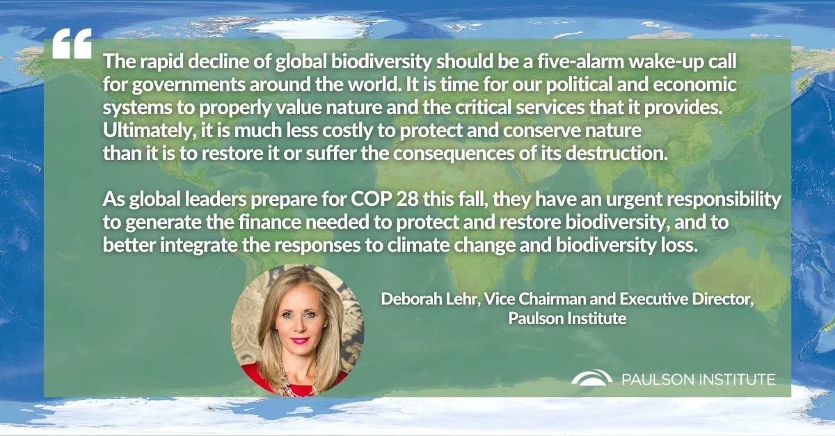 #Biodiversity loss is a severe threat that will result in significant consequences for human health and prosperity if not addressed. On #WorldBiodiversityDay, global leaders should recognize their important role in financing responses to #biodiversityloss.