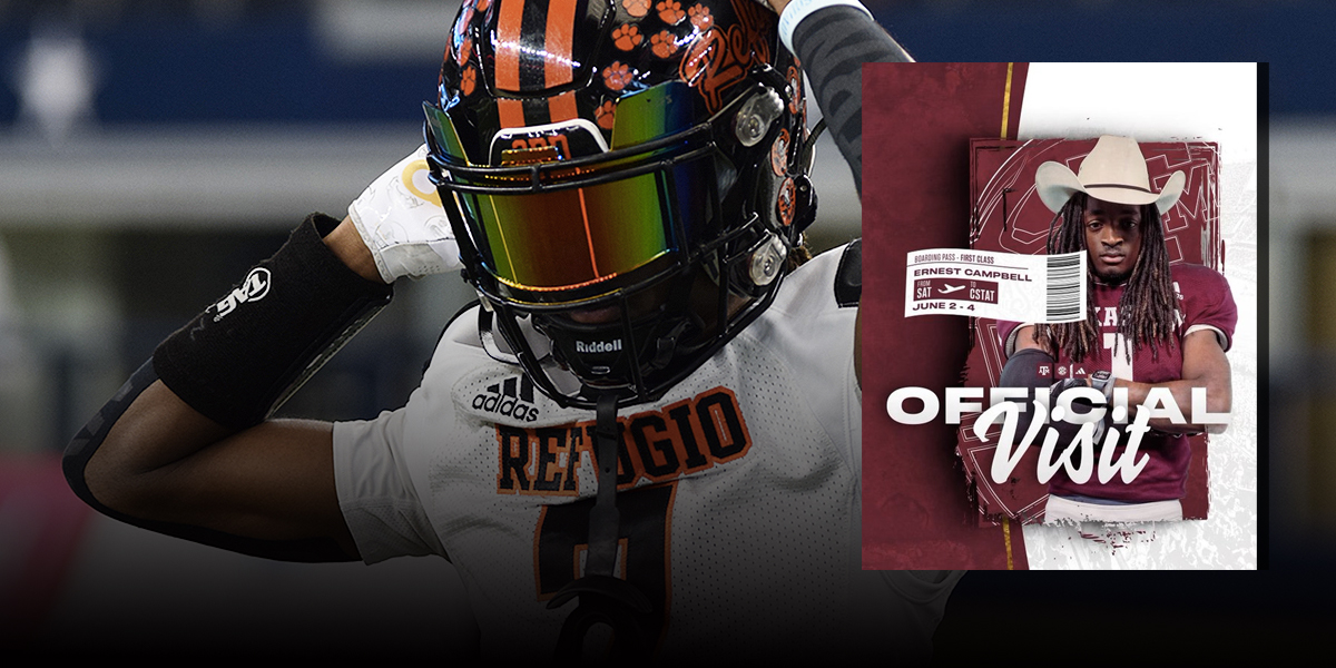The State's Fastest Man RSVPs for Texas A&amp;M Official Visit - Refugio's <a href="/Ernesttheflash/">Ernest Campbell</a> 

#GigEm | #txhsfb 

Details:
texasfootball.com/article/2023/0…