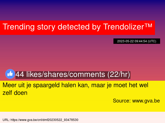 Meer uit je spaargeld halen kan, maar je moet het wel zelf doen vlaamsemedia.trendolizer.com/2023/05/meer-u…