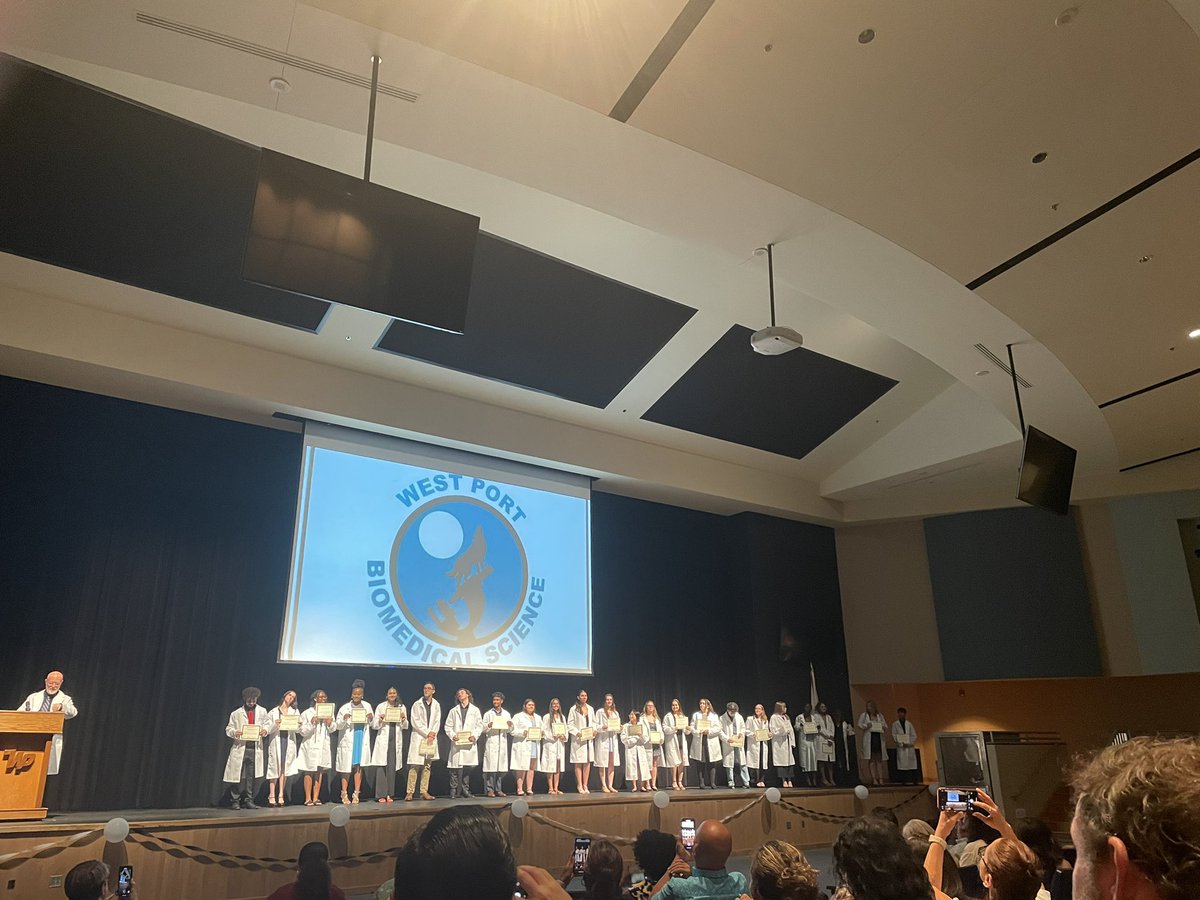 WestPortHigh's tweet photo. Congrats to West Port’s Bio-Technician Assistants. White Coat Ceremony. So proud. @chadefrazier @LivengoodDC https://t.co/QjyFjs2ZuX
