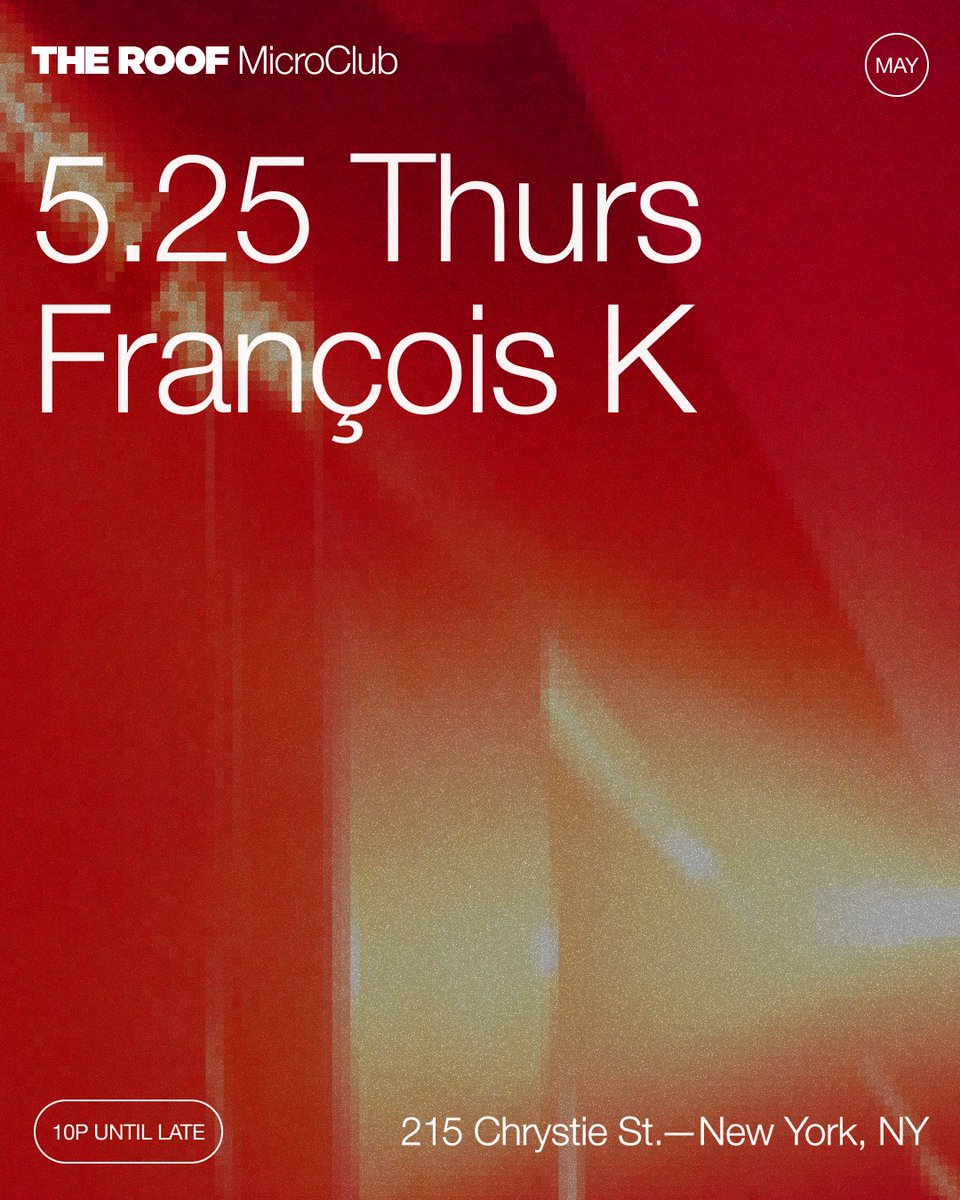 fknyc's tweet photo. Will be spinning some disco tunes at #microclubnyc this Thursday May 25 from open to close! Located at the top of the Public Hotel - 215 Chrystie Street in NYC. Doors at 10PM, capacity very limited so better get there early! 
#microclub #publichotelnyc #disco #francoisk https://t.co/8g7ohxmJTX