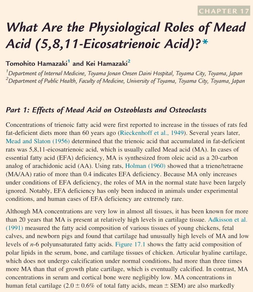 T3Uncoupled on Twitter "Mead acid (ω9) is found in high amounts in