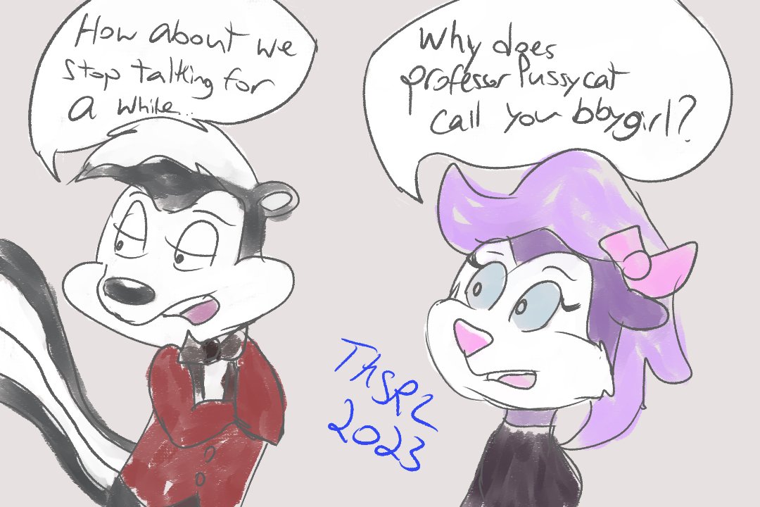 Fifi asks her mentor a very important question.

Couldn't get this idea out of my head since Looniversity was first announced, but the showrunners are probably too chicken to make this real. #tinytoons #tinytoonadventures #looneytunes #fifilafume #pepelepew