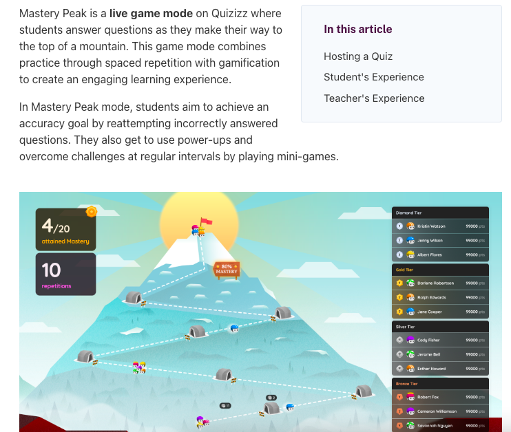 fungooli's tweet photo. 🗻Have you tried out the #masterypeak option in @quizizz yet? 

This is a great article to get you started

https://t.co/urMsWUMLz4 https://t.co/8KYf6LnSMc