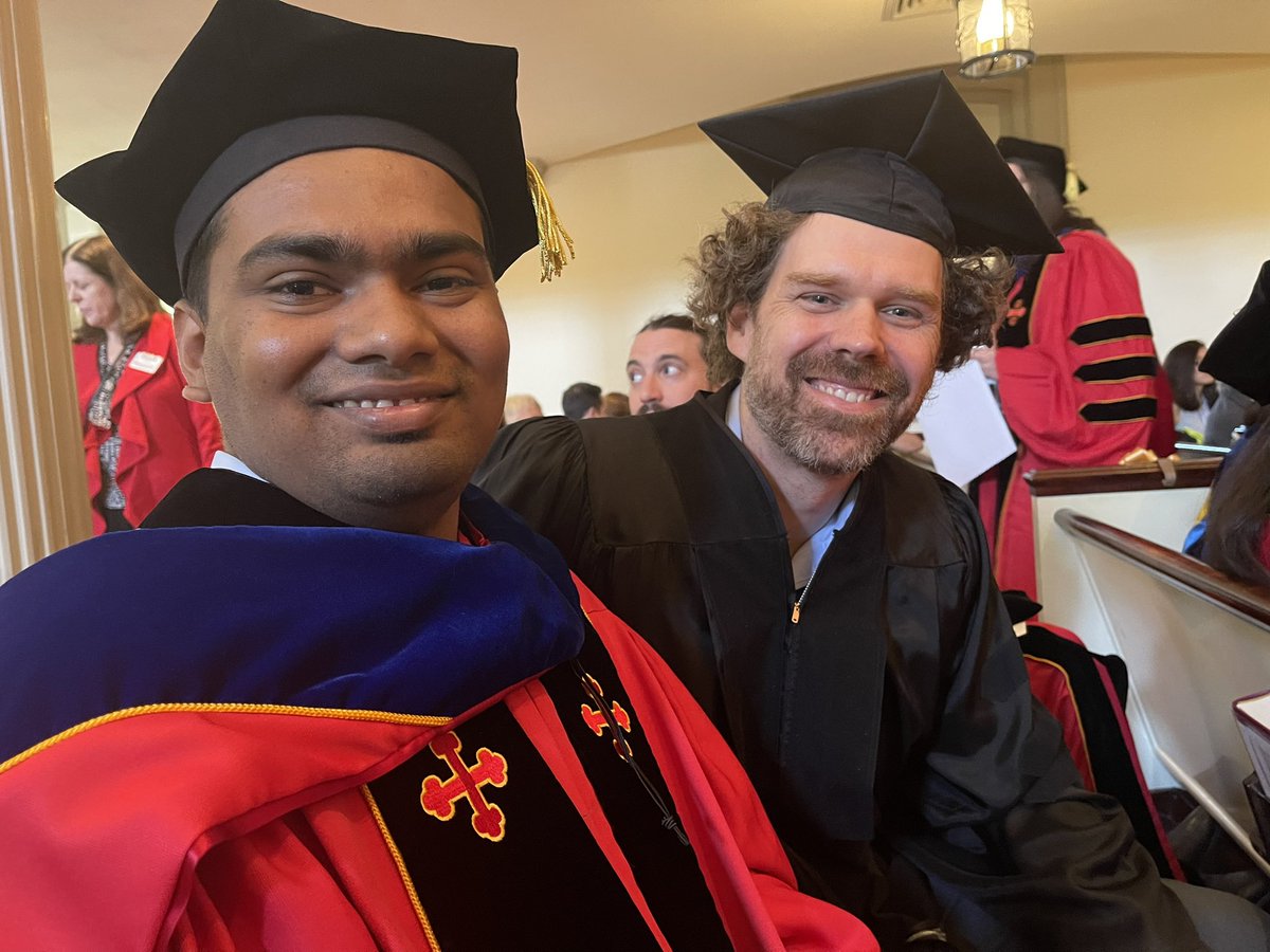 Congrats to @ngsankha on completing his PHD, and who also walked today, with @lambda_calculus . @plumlab party!