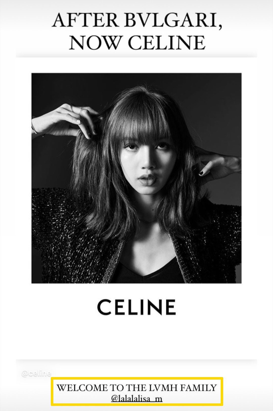COOPER on X: Let's be real and clear, there is only one GLOBAL BRAND  AMBASSADOR for CELINE, and the rest will be called Celineboy and CelineGirl  .. LVMH Family welcomed #LISA after