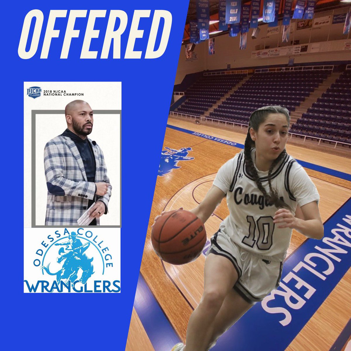 After a visit with <a href="/CoachqQ/">Franqua “Coach Q” Bedell, DBA</a> at Odessa College, I’m excited to announce I have received an offer to continue my basketball career at the collegiate level.

AGTG! Thankful for my family, my coaches, and my teammates. Without you all this would not have been possible.

GO WRANGLERS
