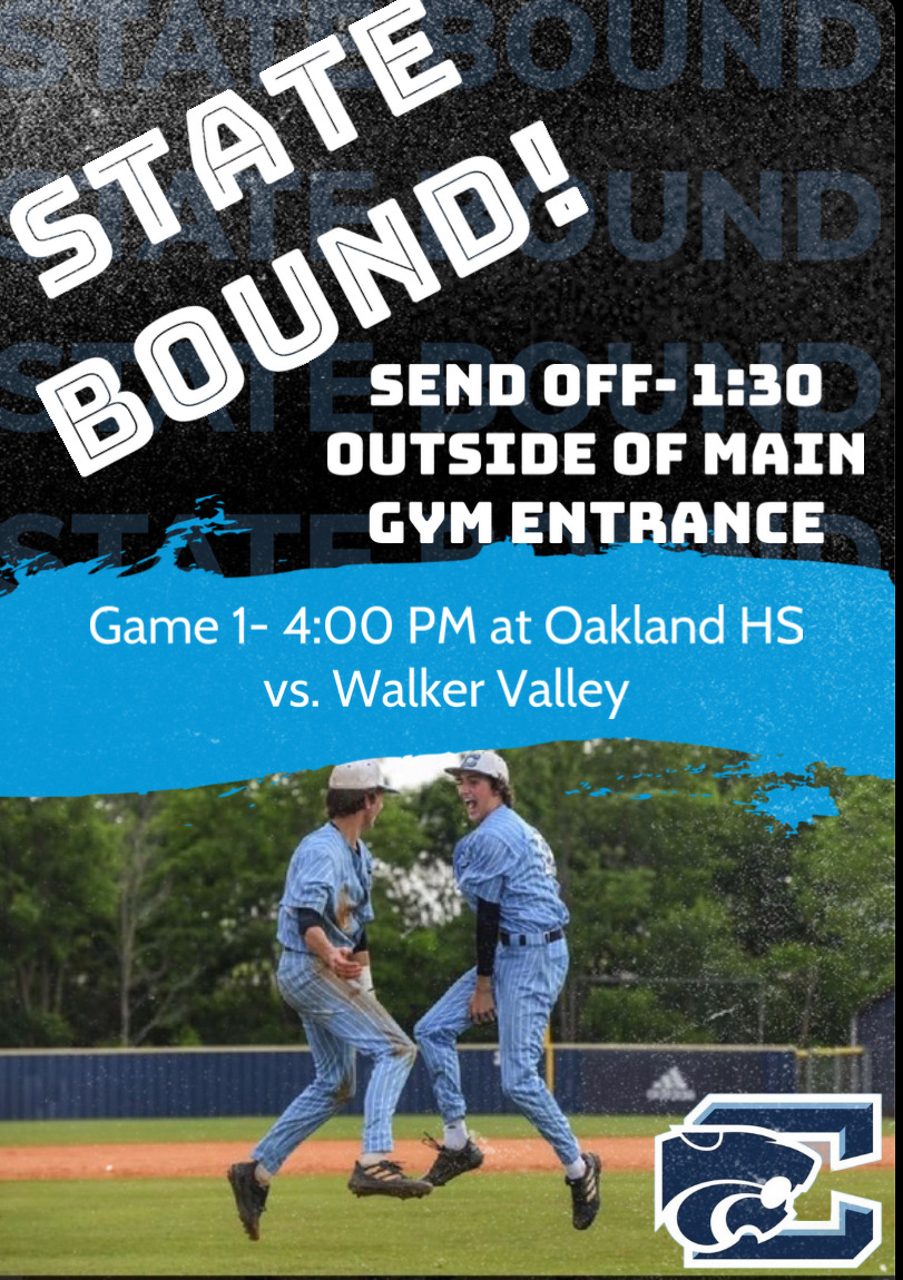 wcsCHSBaseball's tweet photo. 📢🥳  HERE WE GO📢🥳
🚨 COUGAR SEND OFF🚨
‼️COME SEND OFF THESE YOUNG MEN AS THEY MAKE THEIR RETURN TRIP TO THE STATE TOURNEY‼️
🥁We need all of Cougar Nation out for Support!
Meet near the Main Gym Entrance or Baseball Field Entrance🥁
🔥See YOU all tomorrow!!
#SpringFling2023 https://t.co/PuczXCAxXX