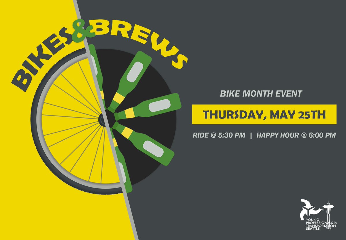Thursday looks like it's going to be a beautiful day for a bike ride! Join us for Bikes &amp; Brews! Learn more and RSVP here: eventbrite.com/e/bikes-brews-…