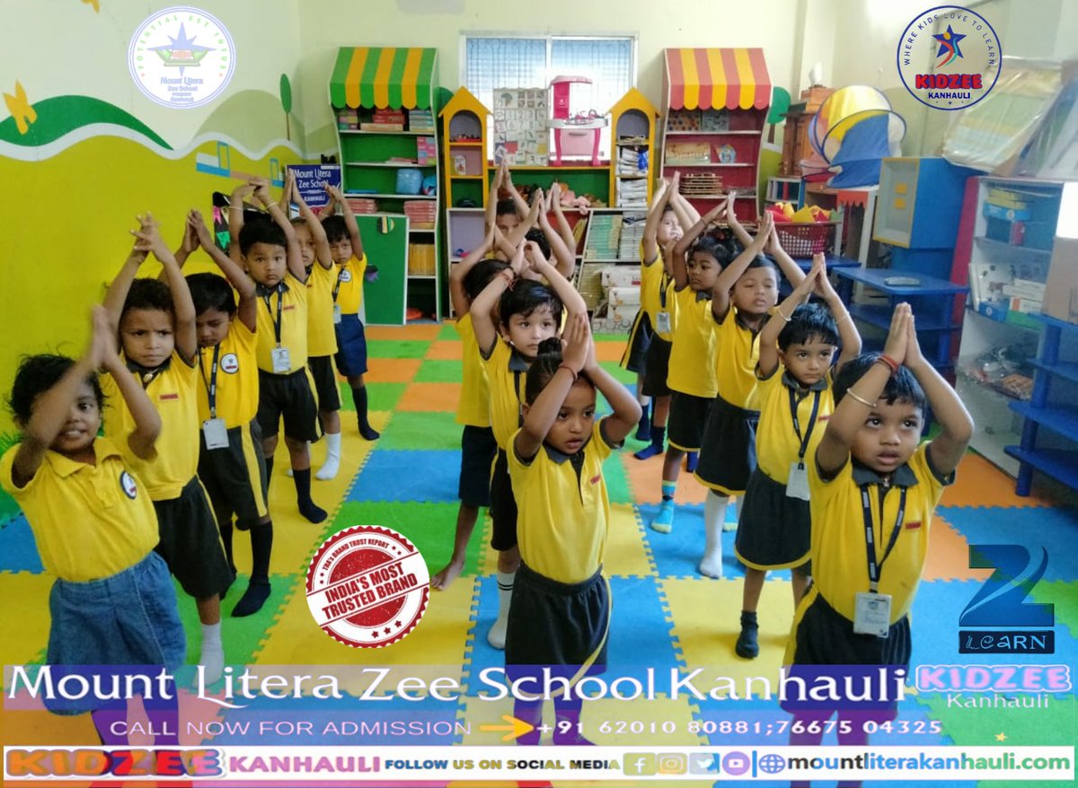 🧘‍♀️Yoga Session🧘‍♂️....Mountain Pose.
Learning Today For A Better Tomorrow. 
#yogasehihoga🧘‍♂️ #funactivities #learningminds #activitiesforkids #MLZSkanhauli #KidzeeKanhauli #bestpreschool #bestprimaryschool #Muzaffarpur #admissionsopen2023