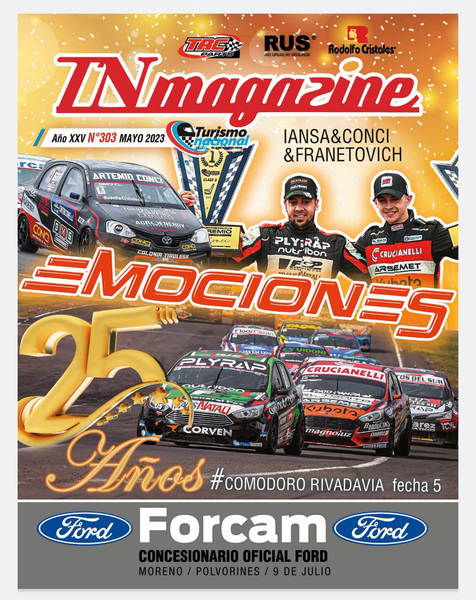 Nuestra edición del 25 aniversario
Siempre junto al <a href="/prensatn/">TN</a> 
Seguimos contando su historia
Rumbo a la 5ta fecha en Comodoro.
Pégate una vueltita por el enlace  bit.ly/45o9HxY