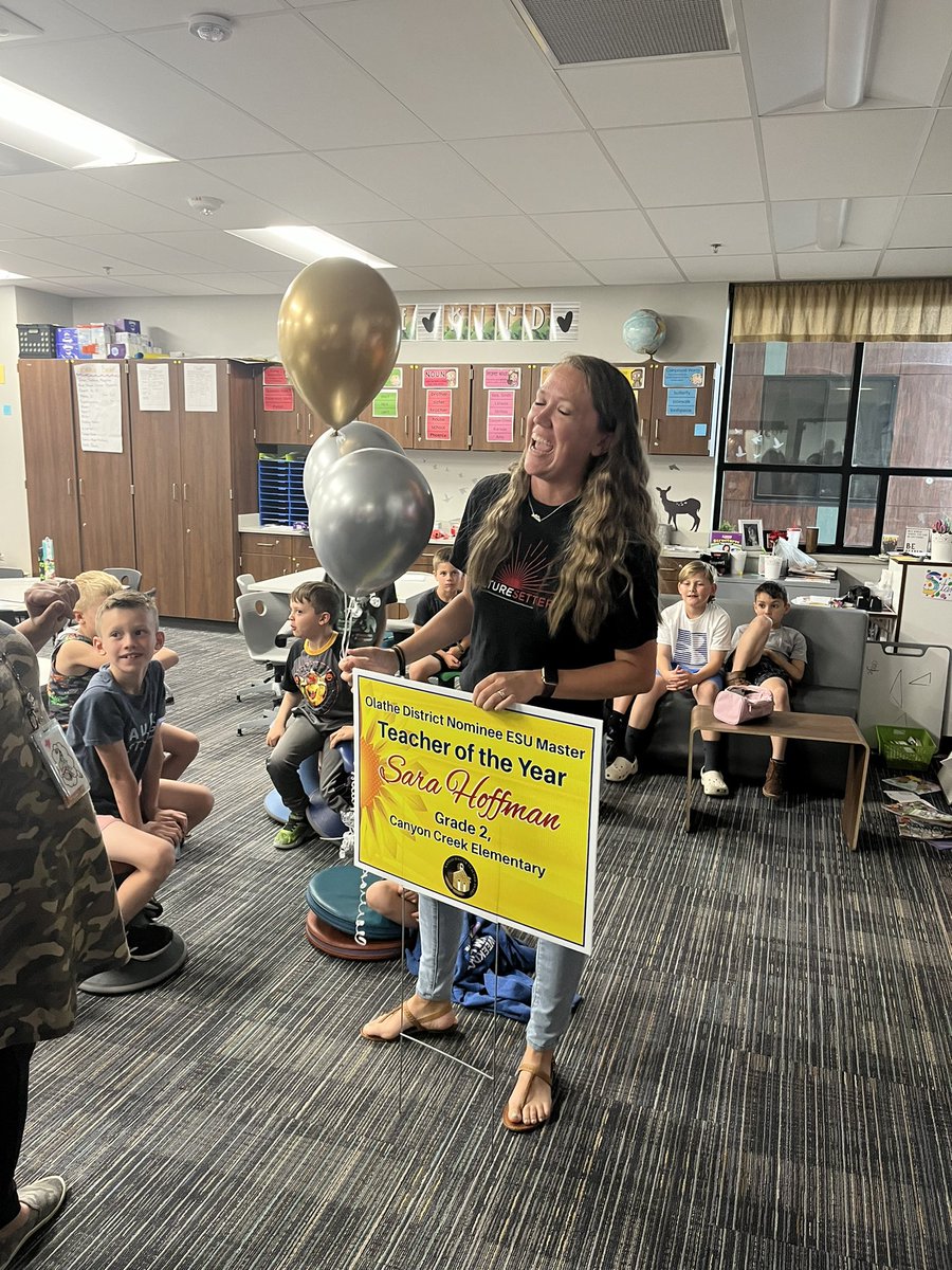 Kelly Tines (@kellytines) on Twitter photo It was so fun surprising our <a href="/olatheschools/">Olathe Public Schools</a> Master Teacher of the Year Finalists!  Drew Keiter from OW, Jamie Trumpp from IT, and Sara Hoffman from CY!  Congratulations to these outstanding teachers!  <a href="/OWNovacekOWLS/">Jay Novacek</a> <a href="/ITChoirRoom/">Jamie Trumpp</a> <a href="/drewkeiter/">Drew Keiter</a> <a href="/CanyonCreekOPS/">Canyon Creek Elementary</a> <a href="/BarackmanBrian/">Brian Barackman</a> It was so fun surprising our <a href="/olatheschools/">Olathe Public Schools</a> Master Teacher of the Year Finalists!  Drew Keiter from OW, Jamie Trumpp from IT, and Sara Hoffman from CY!  Congratulations to these outstanding teachers!  <a href="/OWNovacekOWLS/">Jay Novacek</a> <a href="/ITChoirRoom/">Jamie Trumpp</a> <a href="/drewkeiter/">Drew Keiter</a> <a href="/CanyonCreekOPS/">Canyon Creek Elementary</a> <a href="/BarackmanBrian/">Brian Barackman</a>