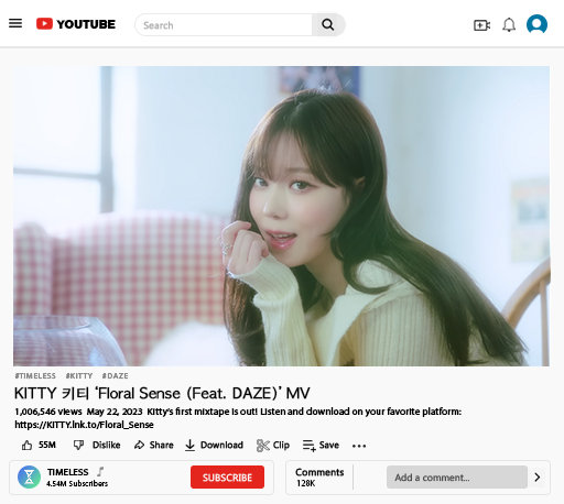timeless_updt's tweet photo. ㅤ 🐈‍⬛ KITTY  ⎯ [ @ TIMELESSOfficial posted on twitter ] ఇ
  ㅤㅤㅤㅤㅤㅤㅤㅤ⤷ #UVOFFICIAL
Kitty 'Floral Sense (feat. DAZE)' Official MV
#.KITTY #.TIMELESS
https://t.co/HjgHF2fuJ3 https://t.co/gMuV8oTdNI