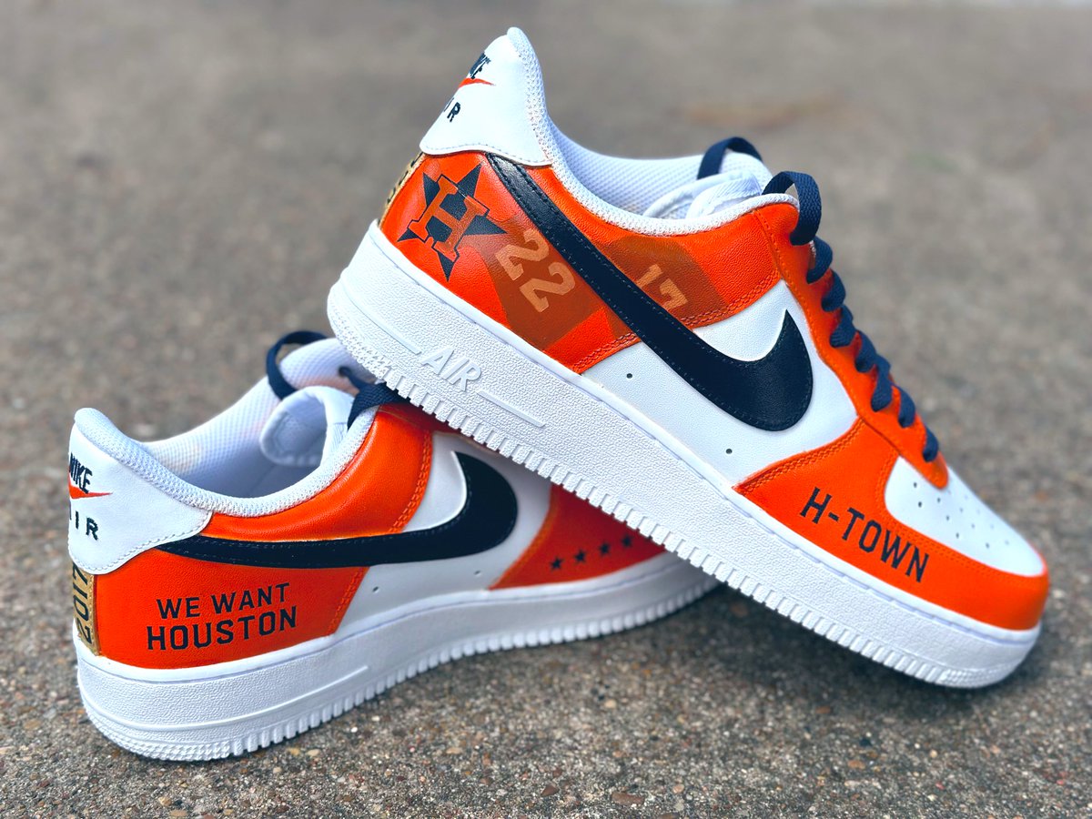 Cameron_W11's tweet photo. “WE WANT HOUSTON” 🗣️

2x Champ Houston Astros custom shoes 

Hit up ya boy for your own pair of custom kicks https://t.co/f6lD6R4VSJ