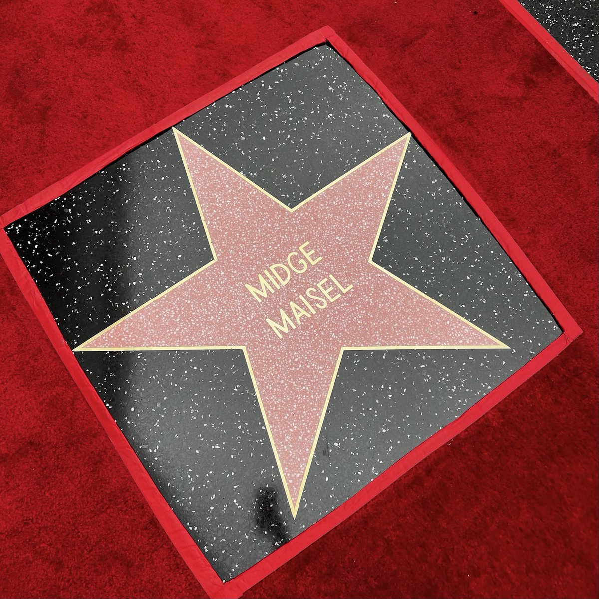 Talk about making the big time. Today Midge Maisel received an honorary star on the Hollywood Walk of Fame.