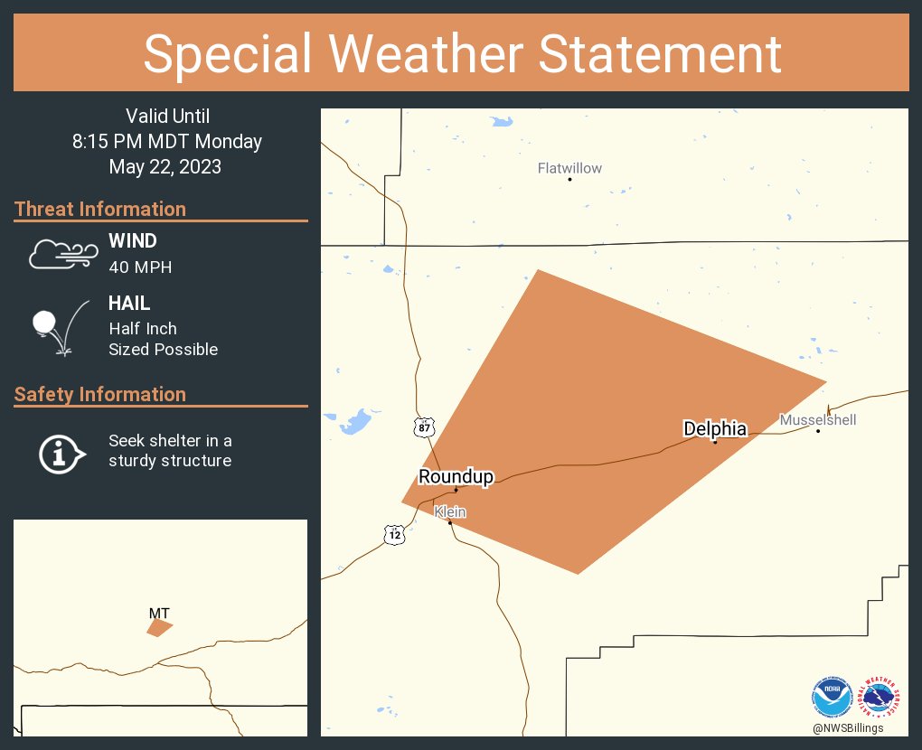 NWS Billings on Twitter "A special weather statement has been issued