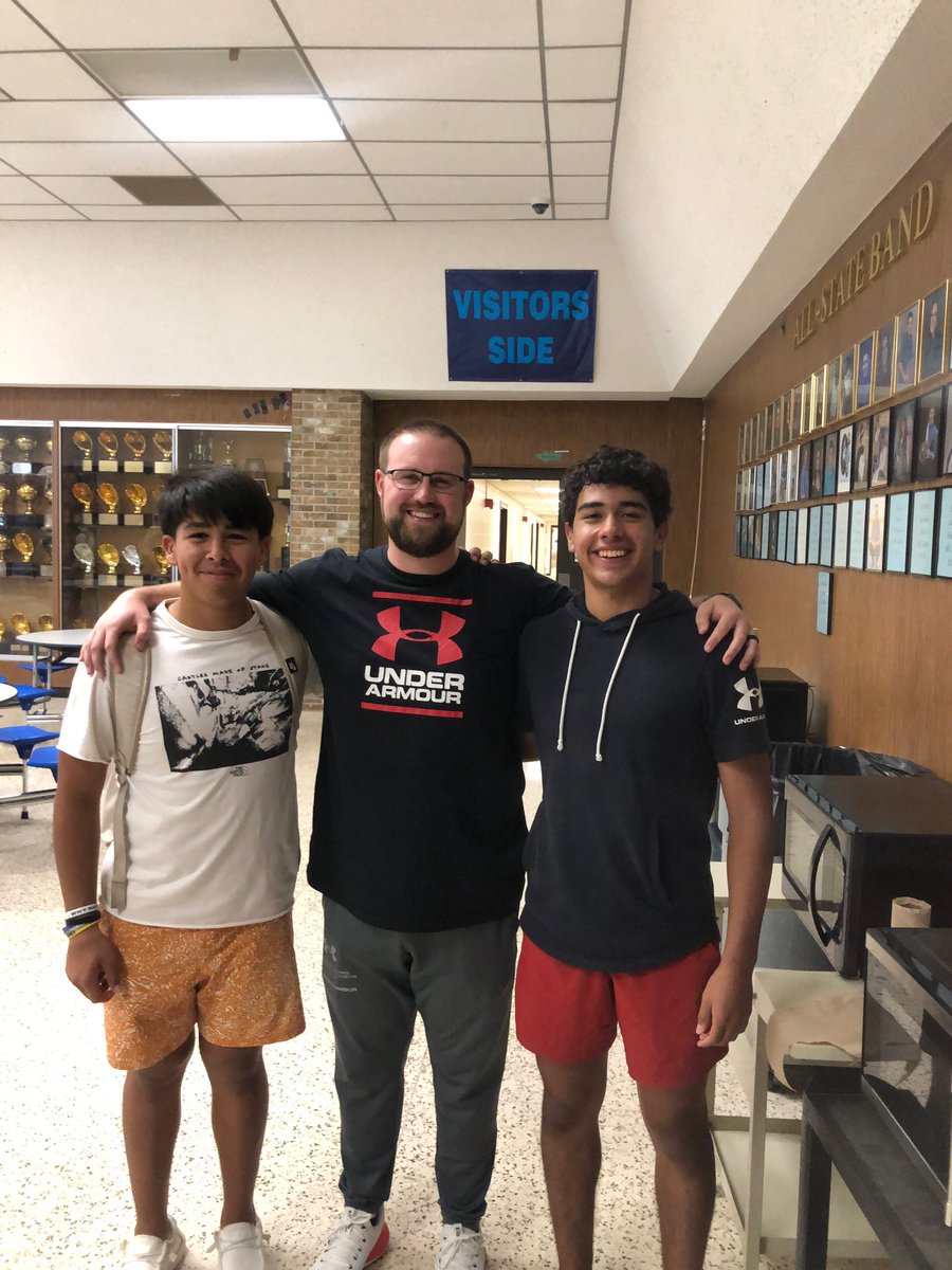 When people ask why you coach the answer is simple: the kids. 

Been blessed to watch these two grow up from the 6th Grade &amp; even more fortunate to coach them in HS. Going to miss these two guys, but I know they are about to kill it on Friday nights! 

Y’all got a fan in Lubbock!
