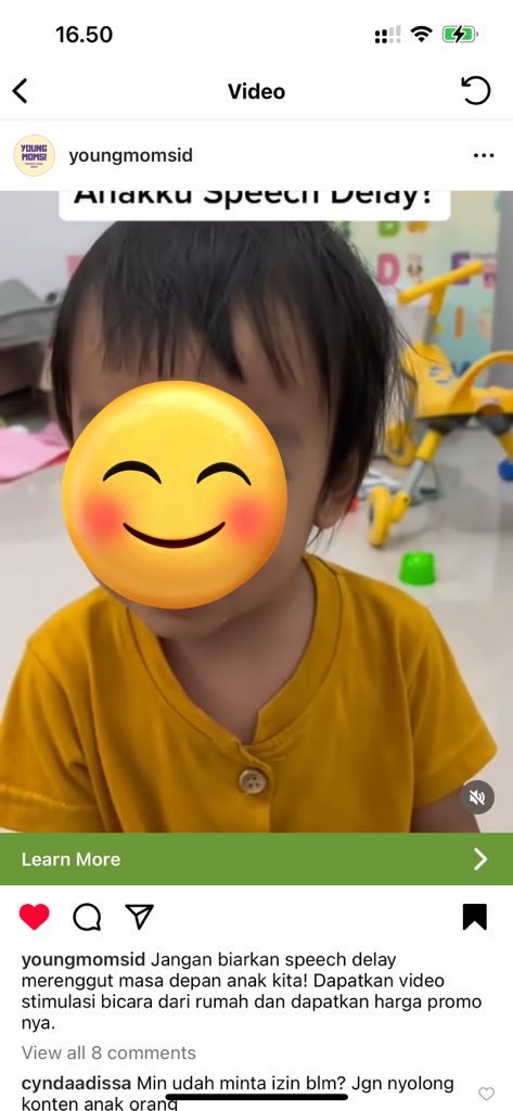 cyndaadissa's tweet photo. Ada akun @/youngmomsid yang katanya komunitas ibu dan anak tapi ga support ibu2.

Malah pakai video anak gue yg didiagnosa Speech Delay, buat materi jualan. (Jualan dan tanpa izin)

[Thread] https://t.co/I0udLTxbTN