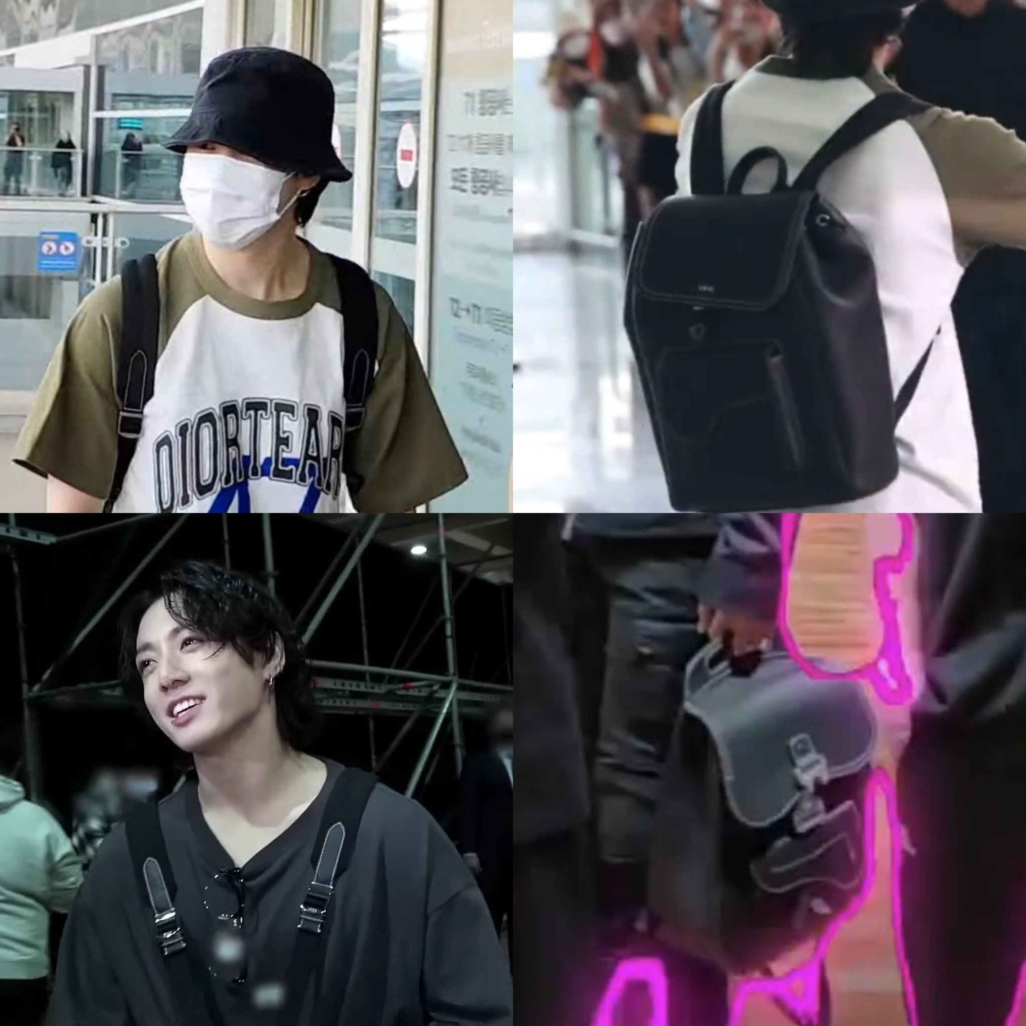 busan baes 🥕🐾 on X: jungkook's dior gallop backpack and jimin's