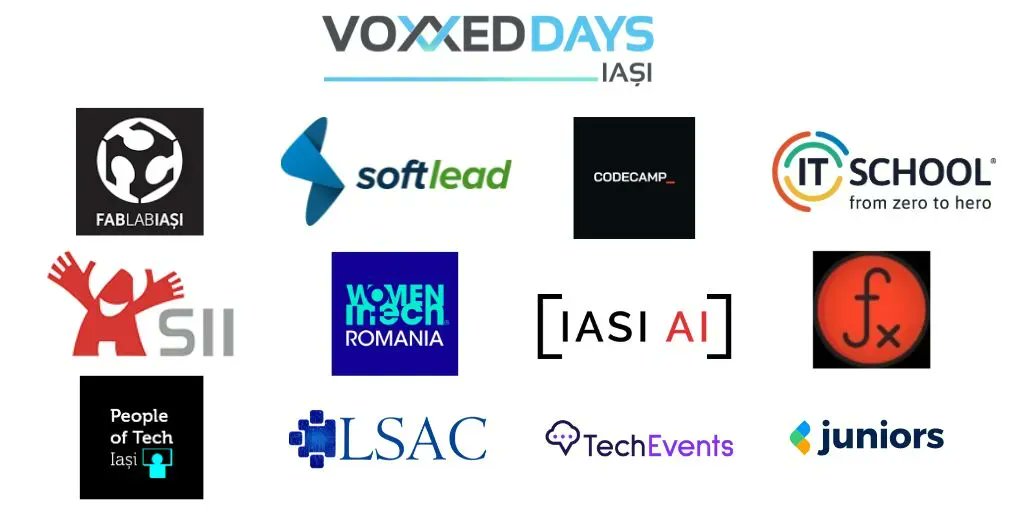 We just wanted to give a shoutout to all our amazing friends and tech communities who have supported us on our journey to make the first-ever @VoxxedIasi #conference possible! See you tomorrow at #vdiasi2023! Book your seat here: buff.ly/3R2Fyxt 
#itwillbefun