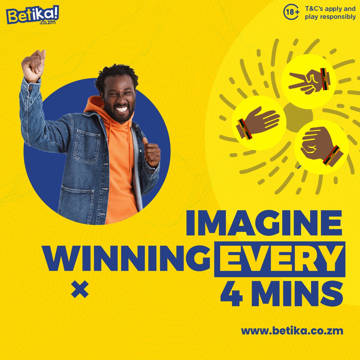 Betika Fasta comes with some fun and amazing games.
MUZA SANKA CHANI LIBWE, PAPER OLO SCISSORS?

Play rock,paper,scissors and win every 4 minutes!
Click at betika.co.zm/betika-fasta and Play now!!

#BetikaZM #BetikaFastaGames #RockPaperScissors