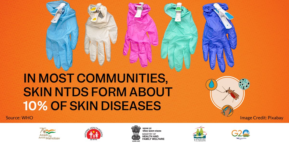 Skin #NTDs affect millions, causing pain and suffering worldwide. Let's unite to raise awareness, invest in research, strengthen healthcare systems, and ensure equitable access to treatment. Together, we can #BeatNTDs and ensure #HealthForAll. @WHO @MoHFW_INDIA @nvbdcpmohfw