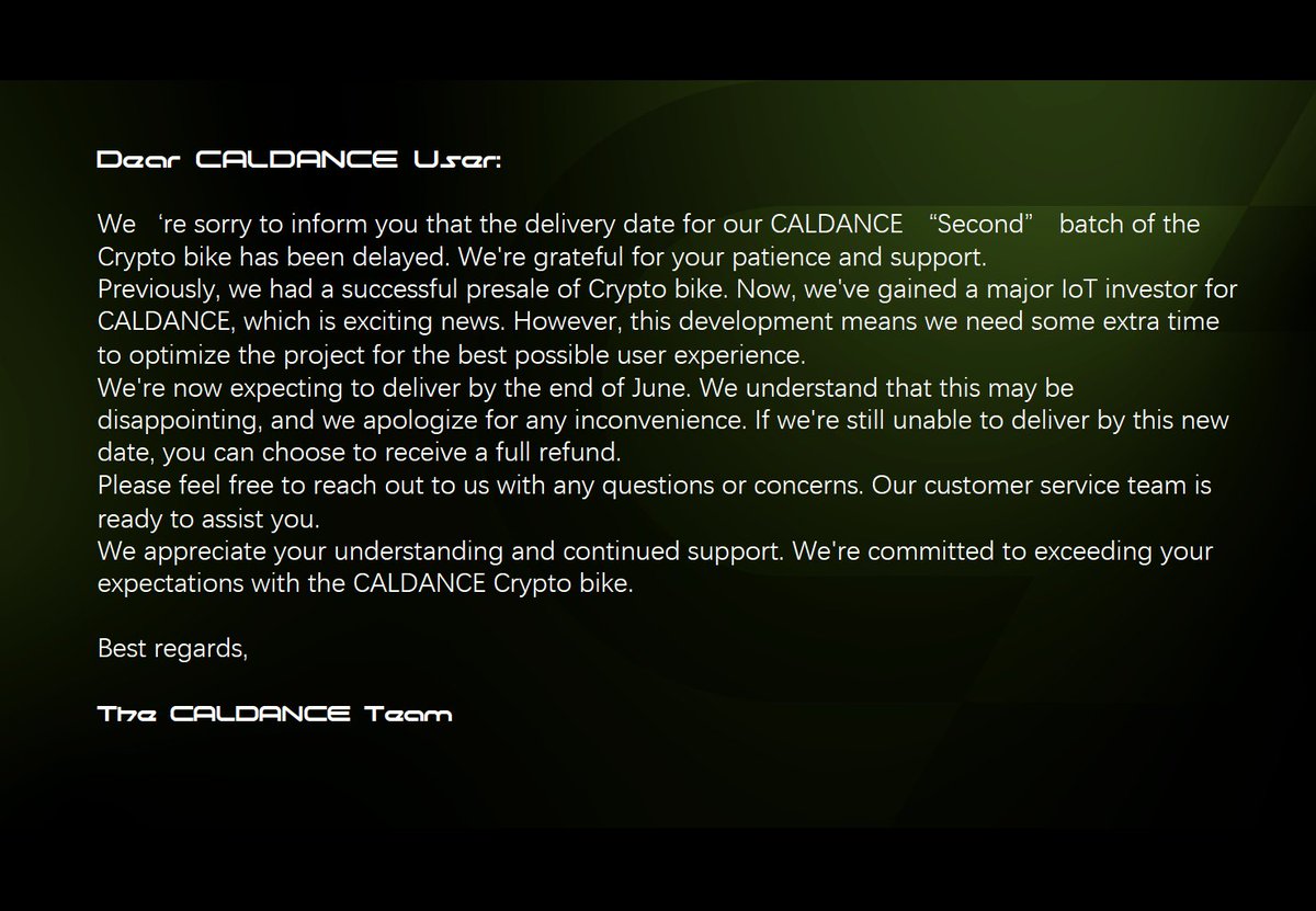 To CALDANCE Users