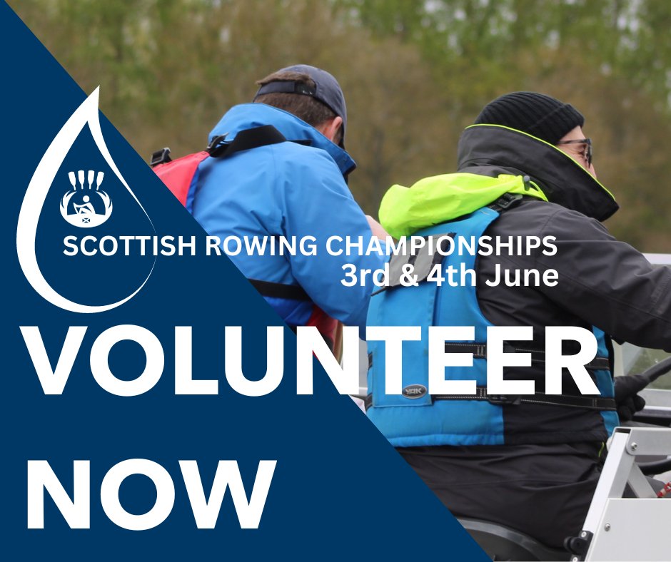 VOLUNTEERING OPPORTUNITIES! 

Scottish Rowing are looking for volunteers at the Scottish Rowing Championships 2023 at Strathclyde Park, on Saturday 3rd &amp; Sunday 4th June 2023.

Volunteer today 👉️ bit.ly/42WoZs0