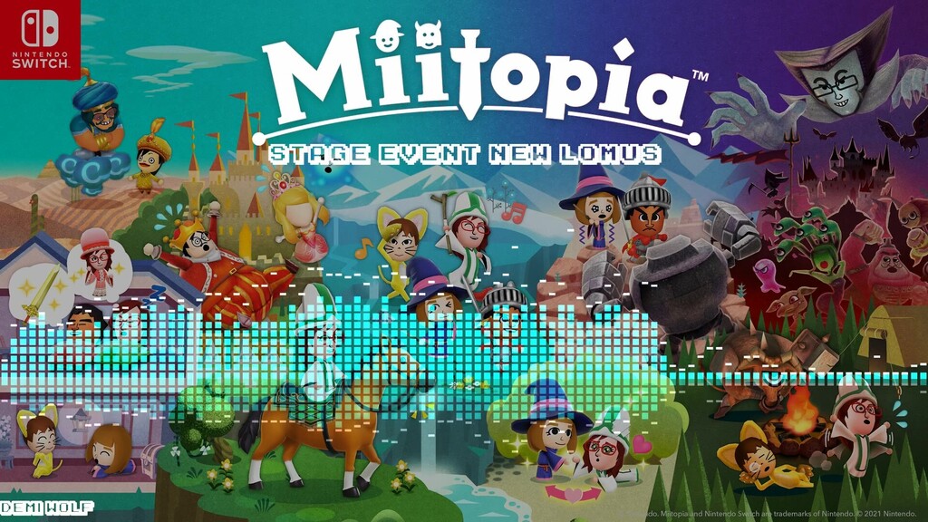 DemiWolfChan's tweet photo. 🐺 An old video of Demi Wolf has been re-released! ​🐺

🎼​ Stage Event New Lomus | MIITOPIA MUSIC (OST)
​▶️​ https://t.co/Z0IAVc9pTP ◀️​

From me for you ❤️
#miitopia #mii #nintendo #music #ost #switch https://t.co/FOIWf4jSwq