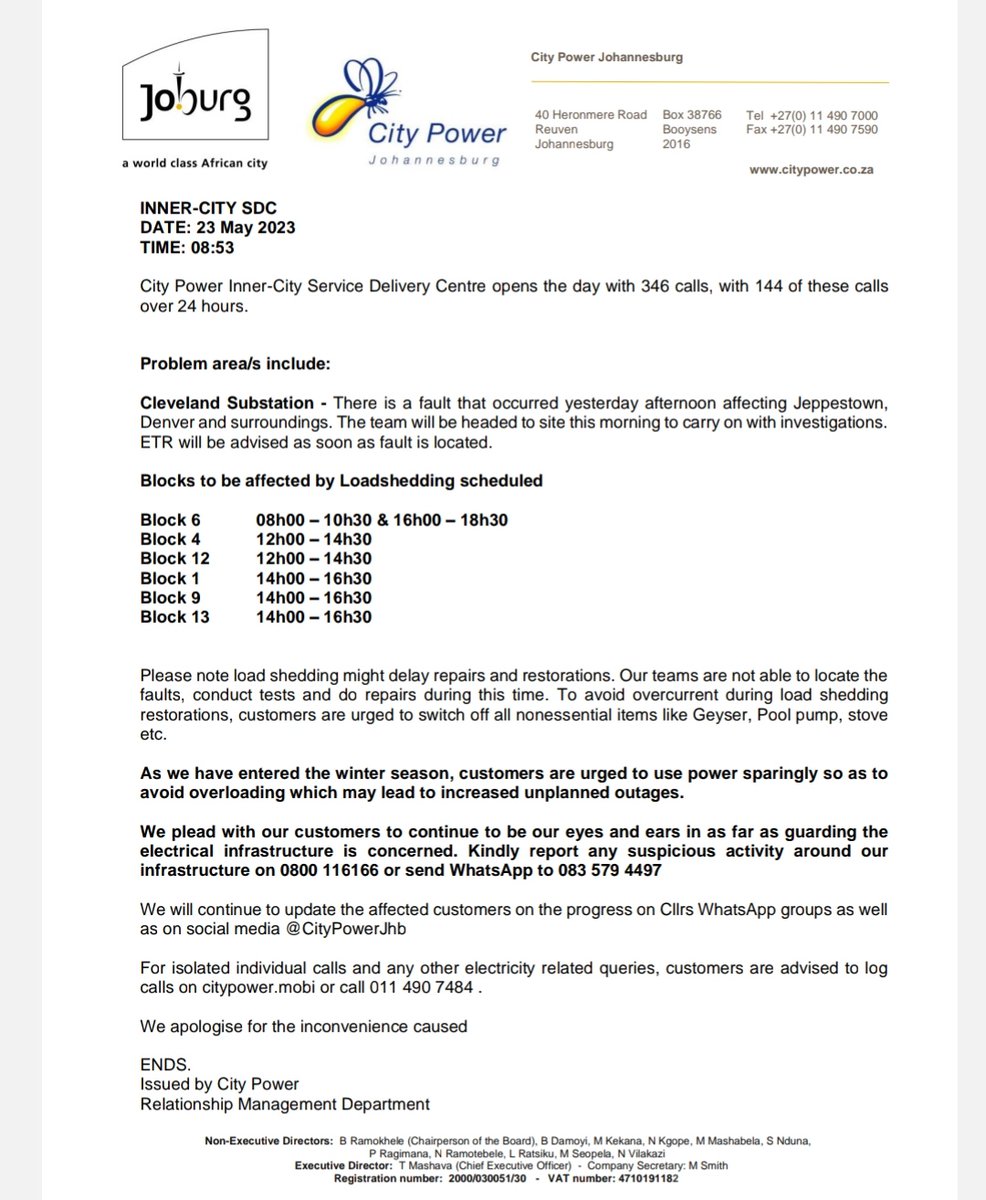CityPowerJhb's tweet photo. Region F #InnerCitySDC

#ClevelandSub update 👇^DR DR https://t.co/JOETpykrt8