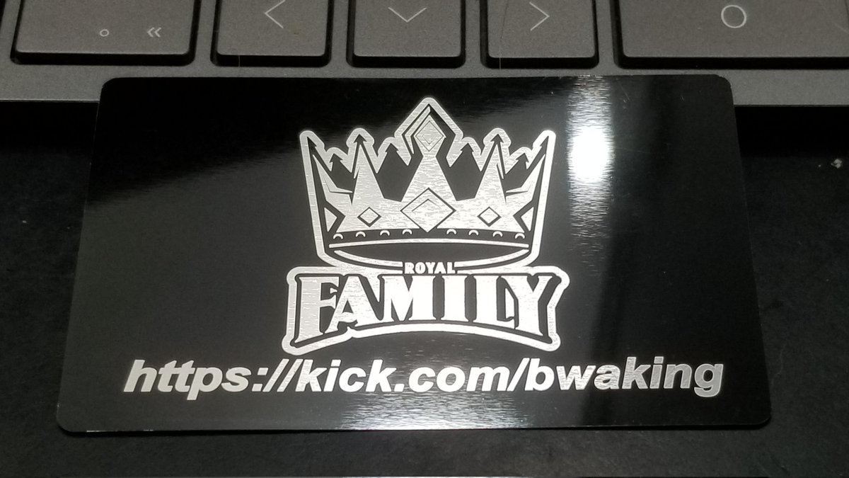 Playing around with the new laser today.  One of the first business cards was for the King! We are always live 24/7 on kick.com #kickstreaming #kickstreamer #laser  #3dprinter #3dprint #customsigns #customlitsigns #litsigns