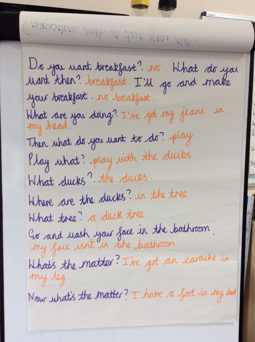 Class7PBE's tweet image. Our class poem from a two year olds perspective. Lots of fun had creating this. #bellylaughs