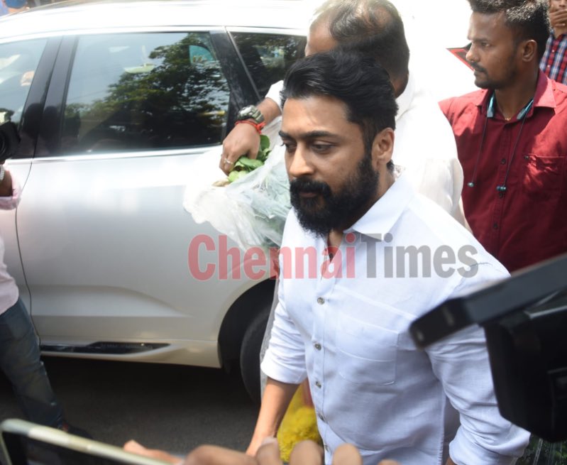 Exclusive ! @Suriya_offl at Sarathbabu's house