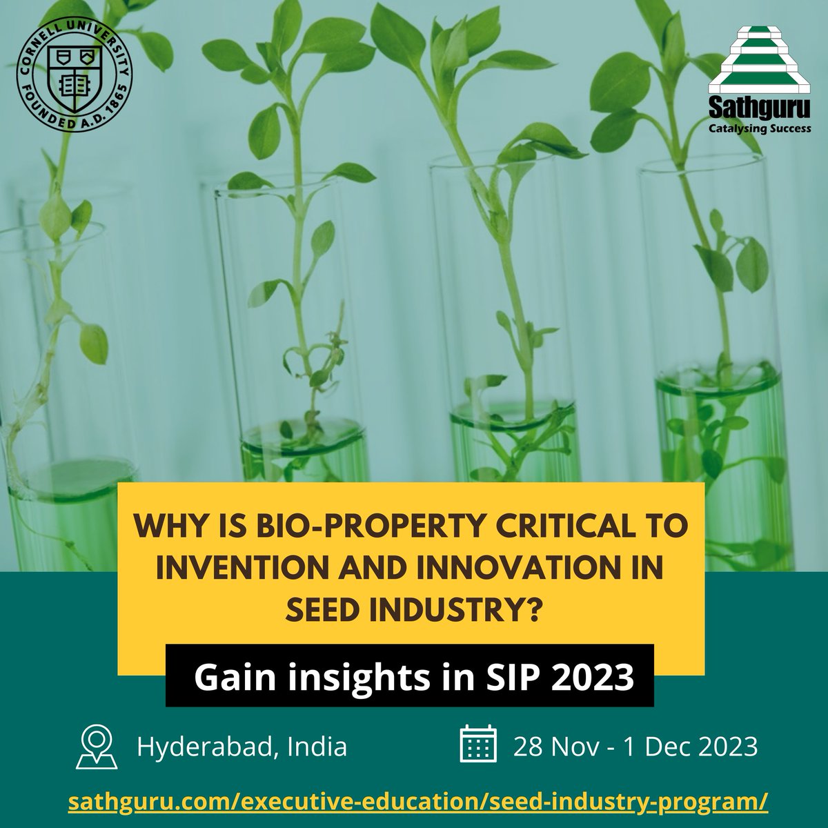 Bio-property is a crucial element that helps to drive innovation, competition & progress in #agriculture & #foodproduction. Explore critical insights on #bioproperty in the #seedindustry by joining Seed Industry Program.

Learn more: lnkd.in/e3Ah8xiv

#executiveeducation