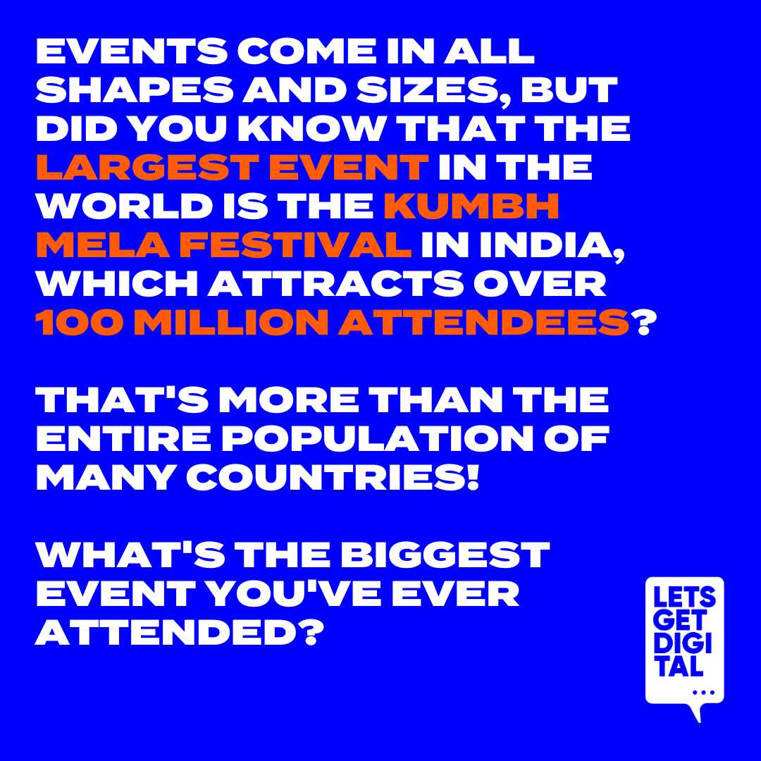 What's the biggest event you've ever attended? 🐘

#eventplanning #eventmanagement #eventexperience #eventprofessionals #eventfacts #letsgetdigital