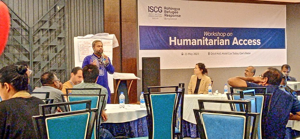 mahaditweets's tweet photo. Today @RohingyaResp #ISCG organised an important prioritise discussion with NGOs & UN colleagues on different Access issues relating to #humanitarian response on #Rohingya #Refugees & solution of it.@NRC_Norway always happy to stay with this nice initiative for a better response. https://t.co/w5ZpA9oy72