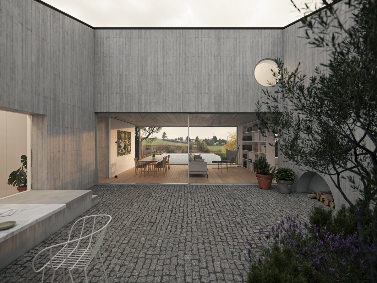 a_cidoncha's tweet photo. A concrete patio with a view https://t.co/hGJ9db0flT