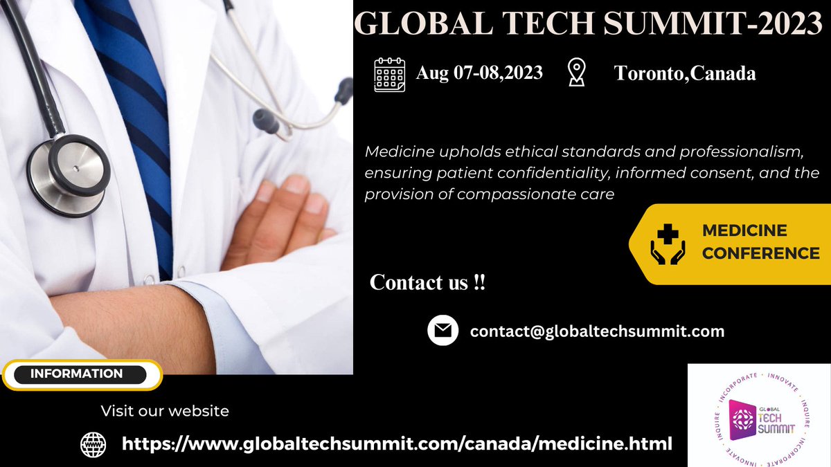 Globaltechsumm4's tweet image. Exciting news! The Global Health Summit is coming to town. Explore global health challenges and solutions alongside international experts. Be part of the conversation on 07-08 Aug,2023 #GlobalTechSummit #Medicine Conference #Submitabstract #Register