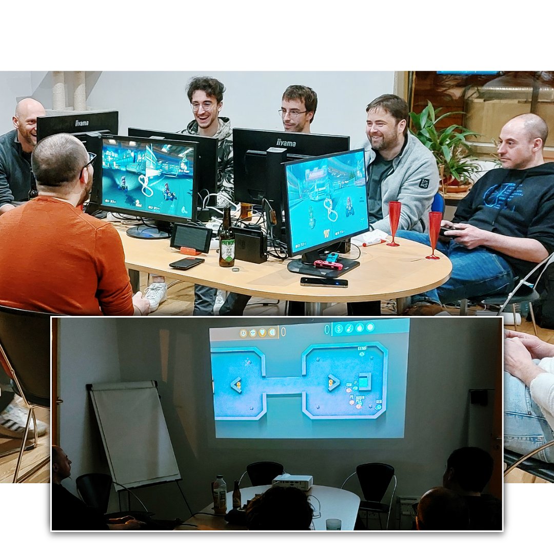 Soirée jeux vidéo 🎮 pour nos Osaxiens. 
Moment de détente et de convivialité 😀.
C’est comme cela que nous ❤️ nos afterworks.
👉 t.ly/wqAq
