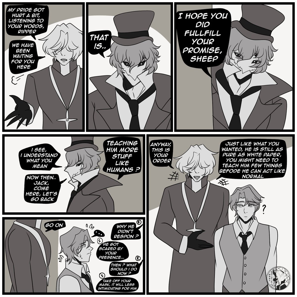 Baby_Onikiri's tweet photo. Manor AU. -Ripper Desire Part 2-
Ripper first meet with "Jack".
#JackTheRipper #ripperjack #リパジャ #RipperJack https://t.co/MFYdarFtmC