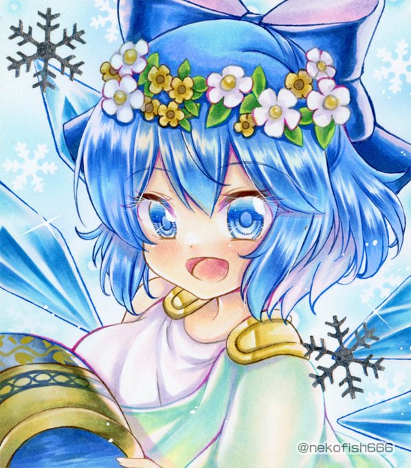 「blue eyes wreath」 illustration images(Latest)
