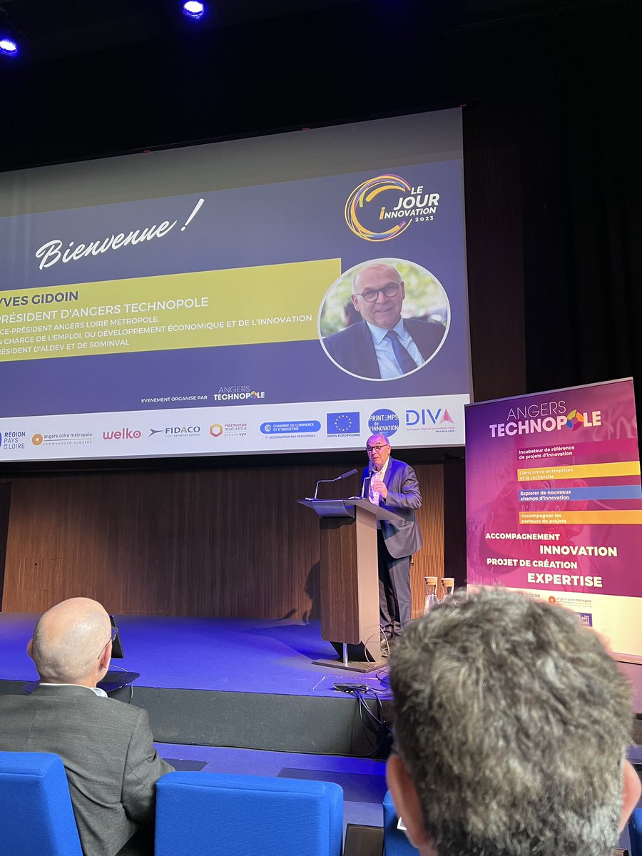 𝗣𝗮𝘁𝗿𝗶𝗰𝗲 𝗛𝗶𝗹𝗹𝗮𝗶𝗿𝗲 (@hillairepatrice) on Twitter photo Ouverture de la "Le Jour i", la journée de l'innovation en Maine-et-Loire d’ <a href="/ATechnopole/">Angers Technopole</a> par Yves Gidoin président d’ #Angers Technopole Ouverture de la "Le Jour i", la journée de l'innovation en Maine-et-Loire d’ <a href="/ATechnopole/">Angers Technopole</a> par Yves Gidoin président d’ #Angers Technopole