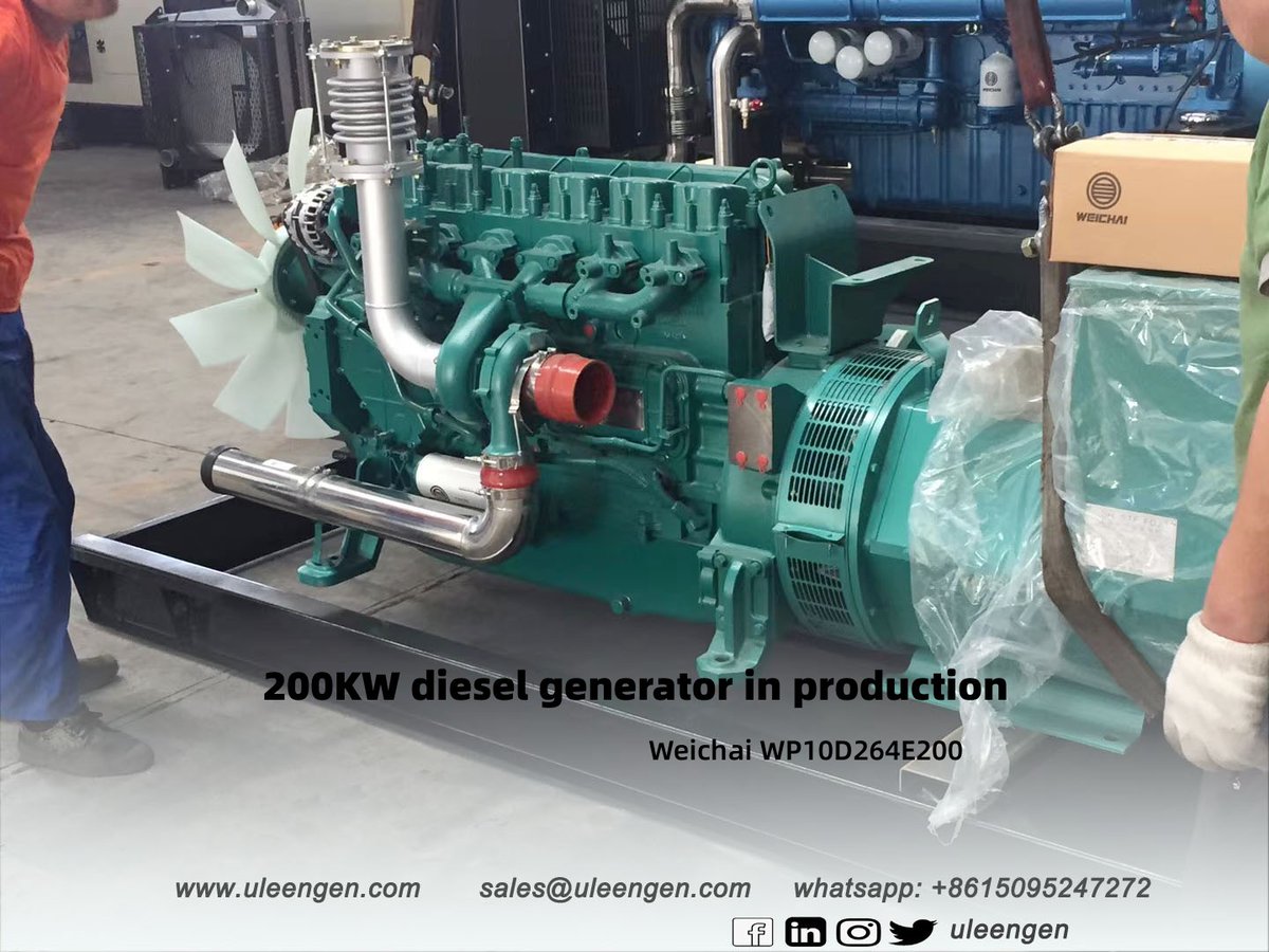 uleengen's tweet image. 200kw 250kva diesel generator in production
uleengen.com

#weichai #weichaigenerator #genset #gensetdiesel #generatorset #powergenerator #powergeneration #weichaipower #gensetweichai